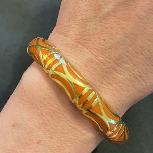 AHC Pillar bracelet;orange and gold